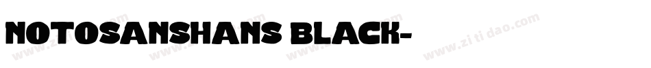 notosanshans black字体转换